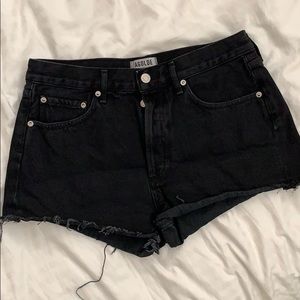 Agolde Black Denim Shorts